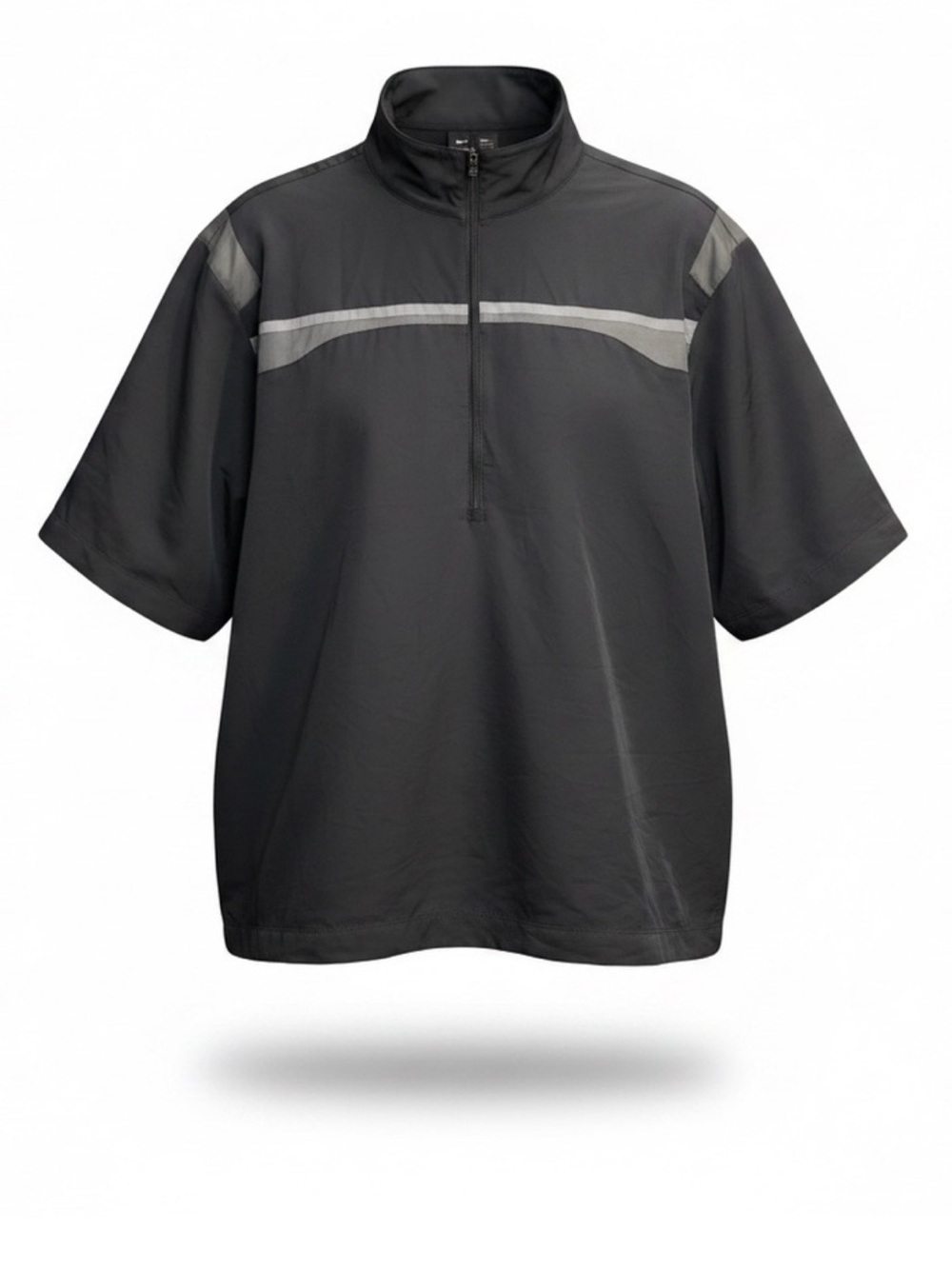 Nike Golf Short Sleeve Half Zip Windbreaker Pullover Black Grey Men’s XXL